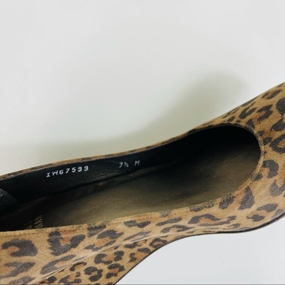 Stuart Weitzman Animal Leopard Cheetah Print Suede Leather Wedge Shoes Size 7.5 - Picture 13 of 16